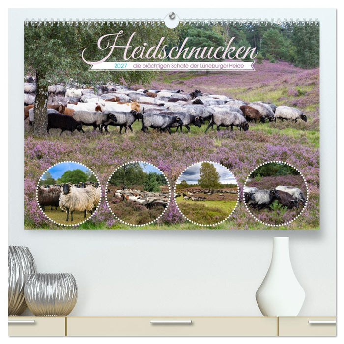 Heidschnucken, die prächtigen Schafe der Lüneburger Heide (CALVENDO Premium Wandkalender 2027)