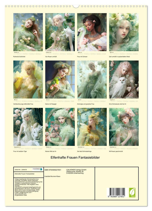 Elfenhafte Frauen Fantasiebilder (CALVENDO Premium Wandkalender 2027)