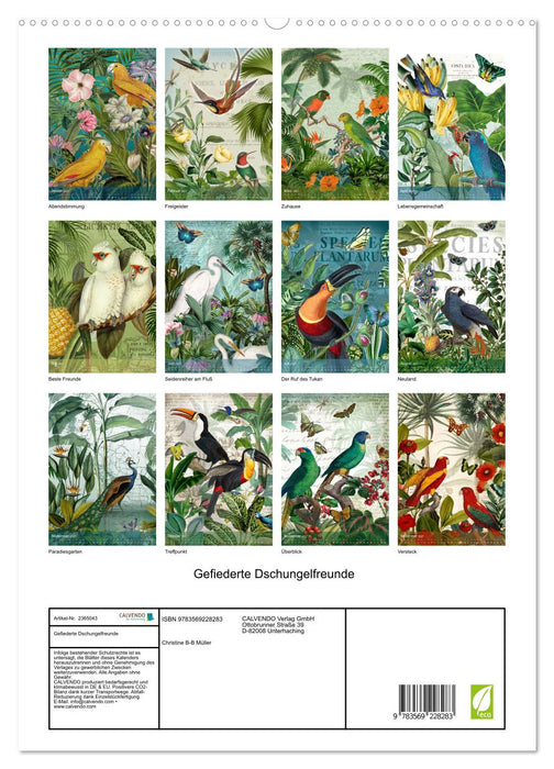Gefiederte Dschungelfreunde (CALVENDO Premium Wandkalender 2027)