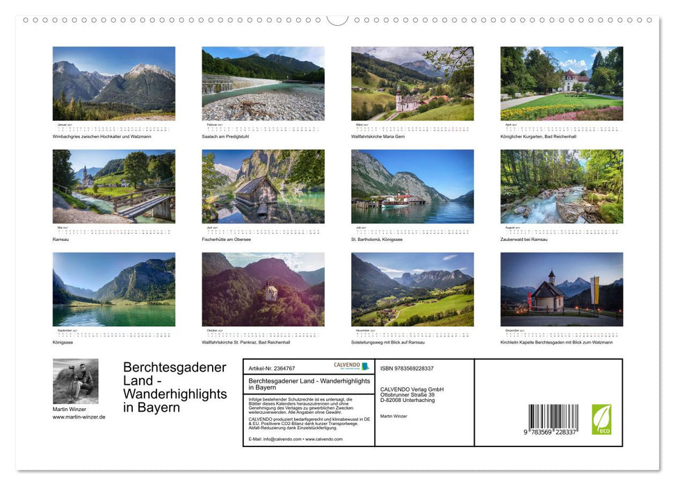 Berchtesgadener Land - Wanderhighlights in Bayern (CALVENDO Premium Wandkalender 2027)