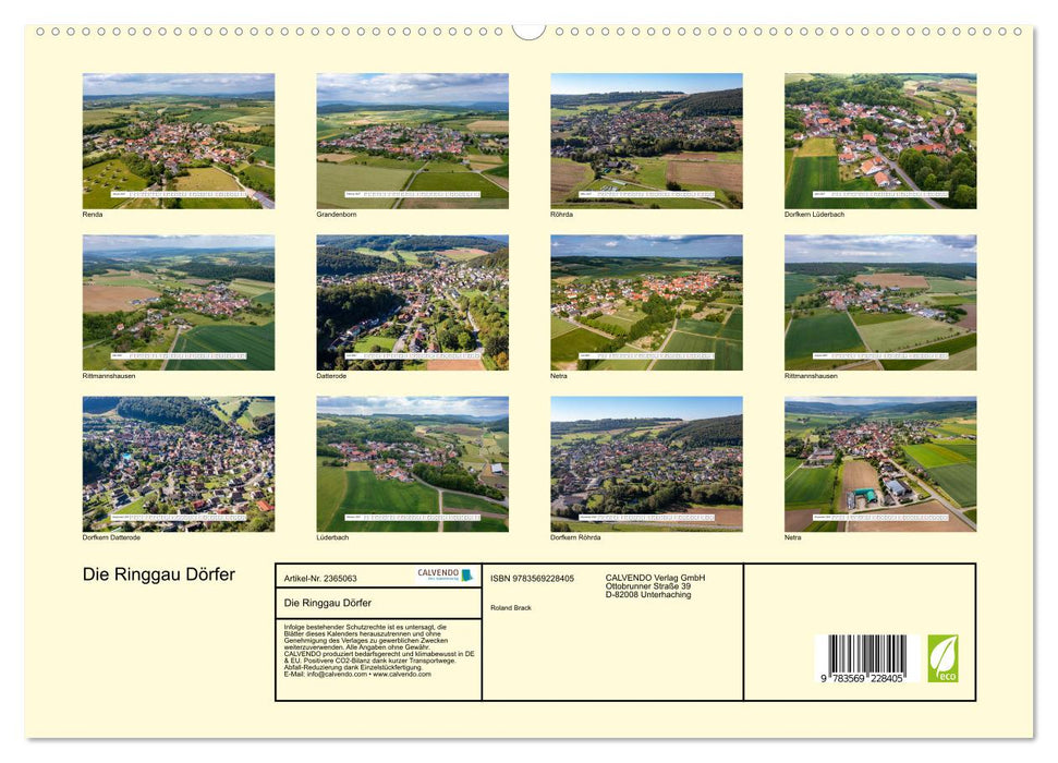 Die Ringgau Dörfer (CALVENDO Premium Wandkalender 2027)
