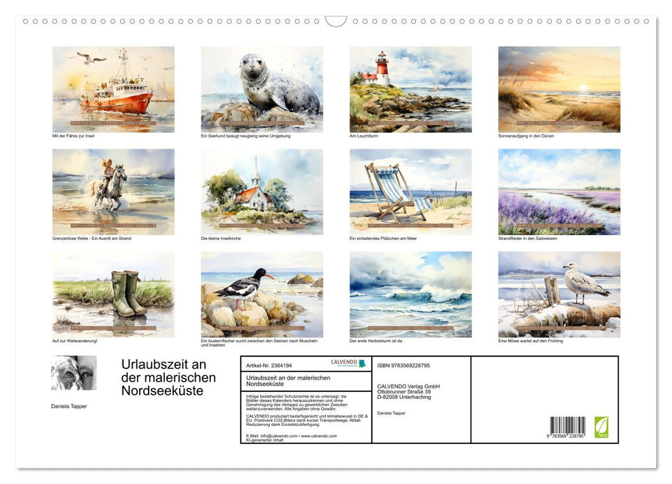 Urlaubszeit an der malerischen Nordseeküste (CALVENDO Wandkalender 2027)