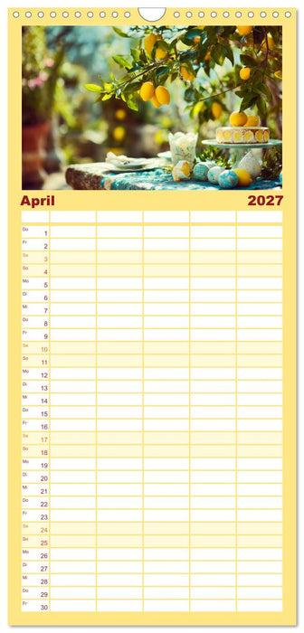 Mediterrane Zitronenträume (CALVENDO Familienplaner 2027)