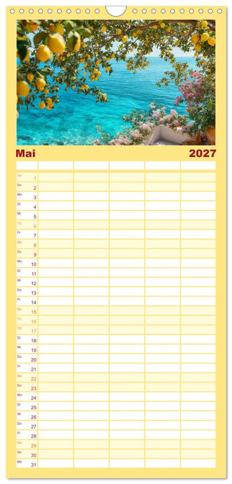 Mediterrane Zitronenträume (CALVENDO Familienplaner 2027)
