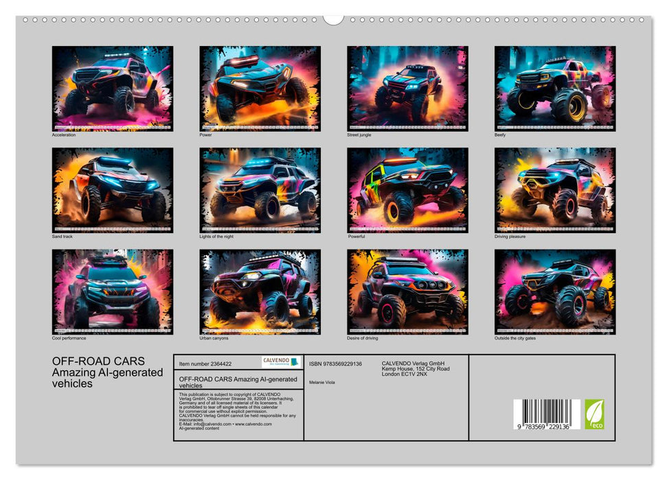 OFF-ROAD CARS Amazing AI-generated vehicles (CALVENDO Premium-Calendar 2027)