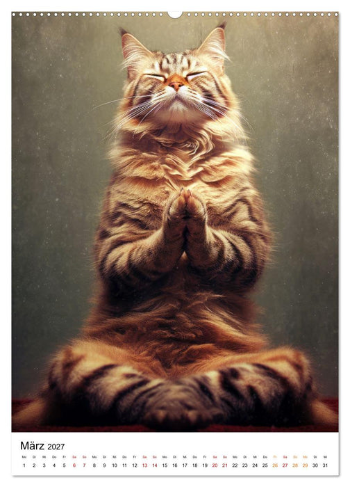 Miau Yoga (CALVENDO Premium Wandkalender 2027)