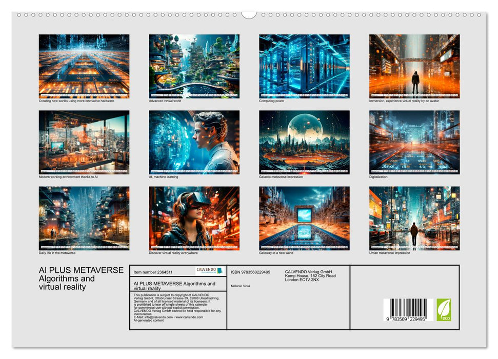 AI PLUS METAVERSE Algorithms and virtual reality (CALVENDO Premium-Calendar 2027)