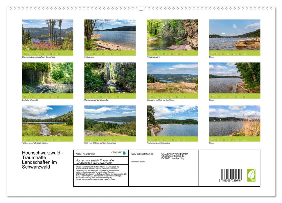 Hochschwarzwald - Traumhafte Landschaften im Schwarzwald (CALVENDO Premium Wandkalender 2027)