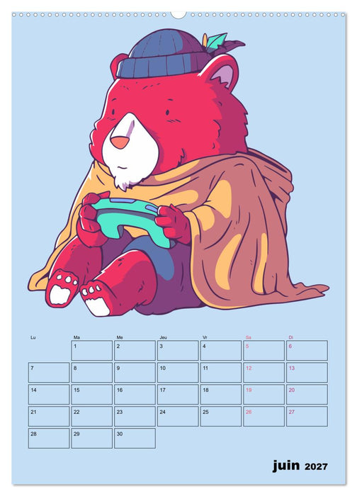 Animaux Gamers Amusants (CALVENDO Calendrier supérieur 2027)