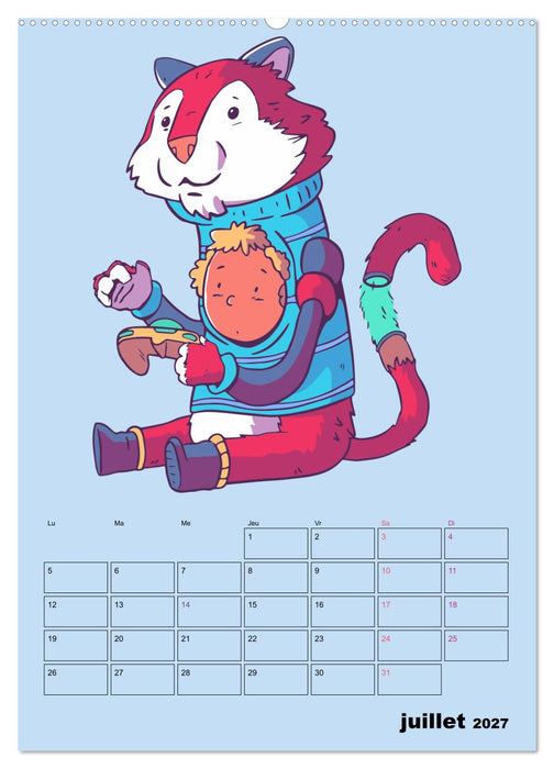 Animaux Gamers Amusants (CALVENDO Calendrier supérieur 2027)