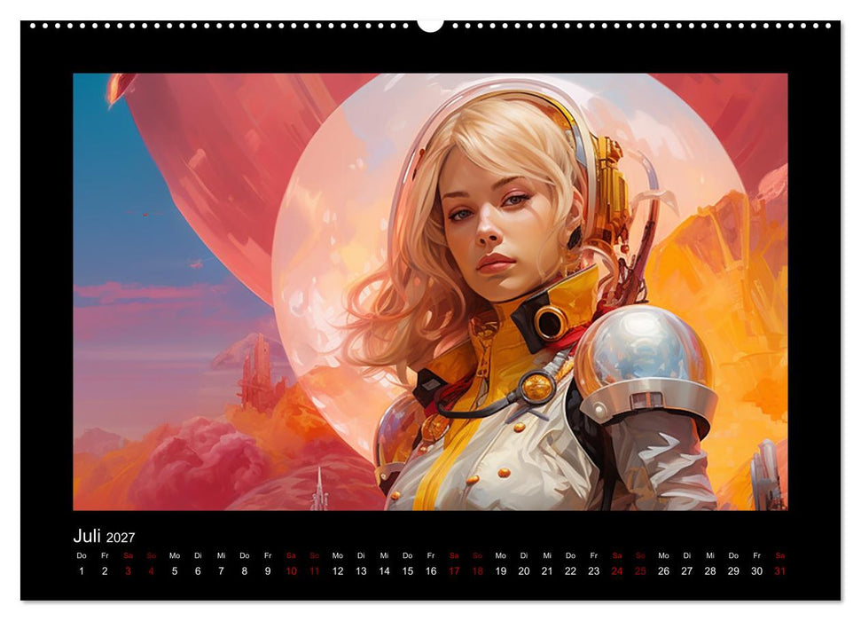 Amazonen im All (CALVENDO Premium Wandkalender 2027)