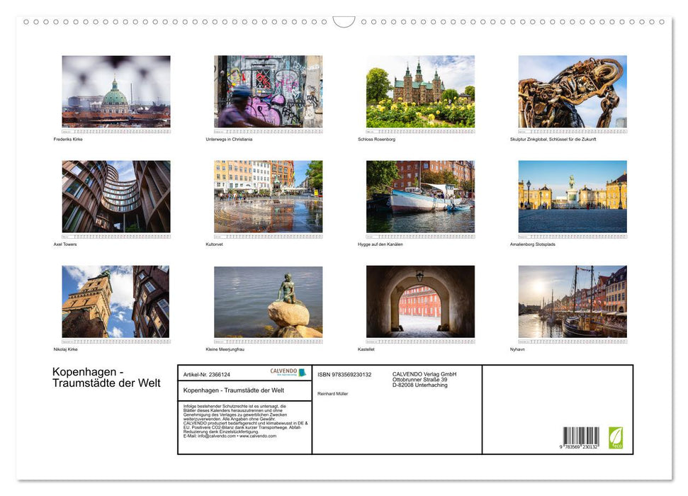 Kopenhagen - Traumstädte der Welt (CALVENDO Wandkalender 2027)