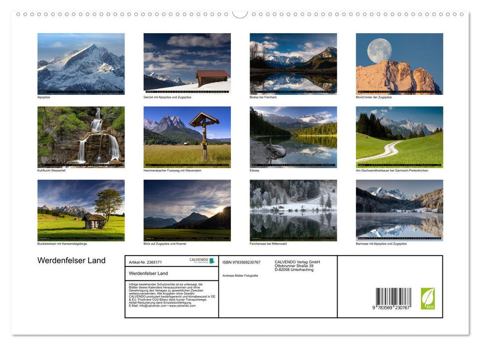 Werdenfelser Land (CALVENDO Premium Wandkalender 2027)