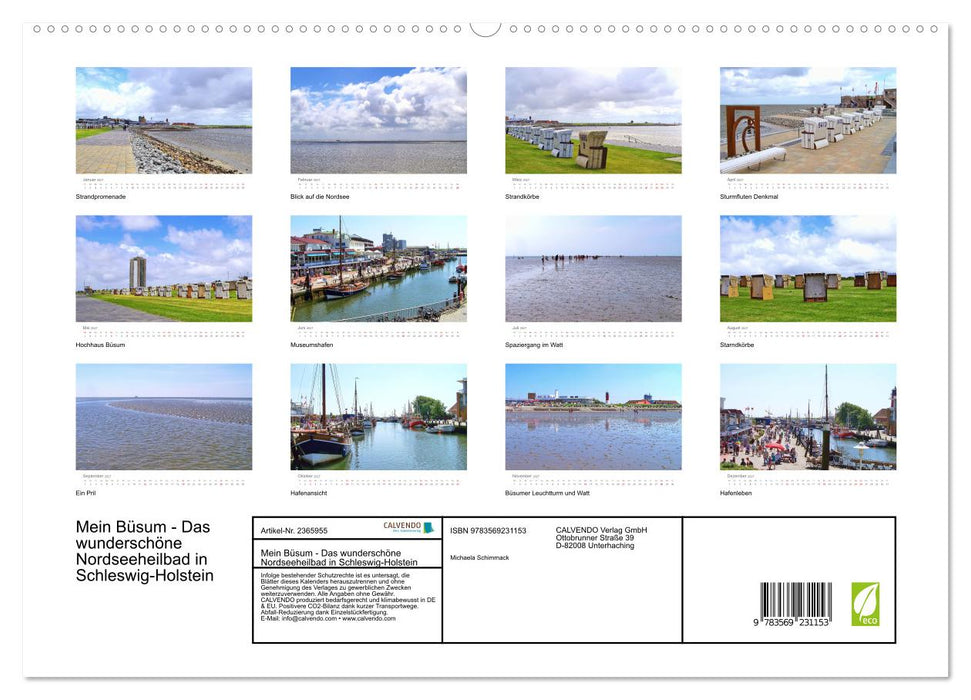 Mein Büsum - Das wunderschöne Nordseeheilbad in Schleswig-Holstein (CALVENDO Premium Wandkalender 2027)