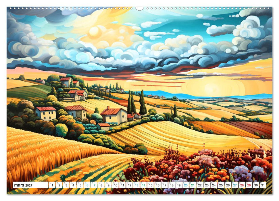 Paysages colorés (CALVENDO Calendrier mensuel 2027)