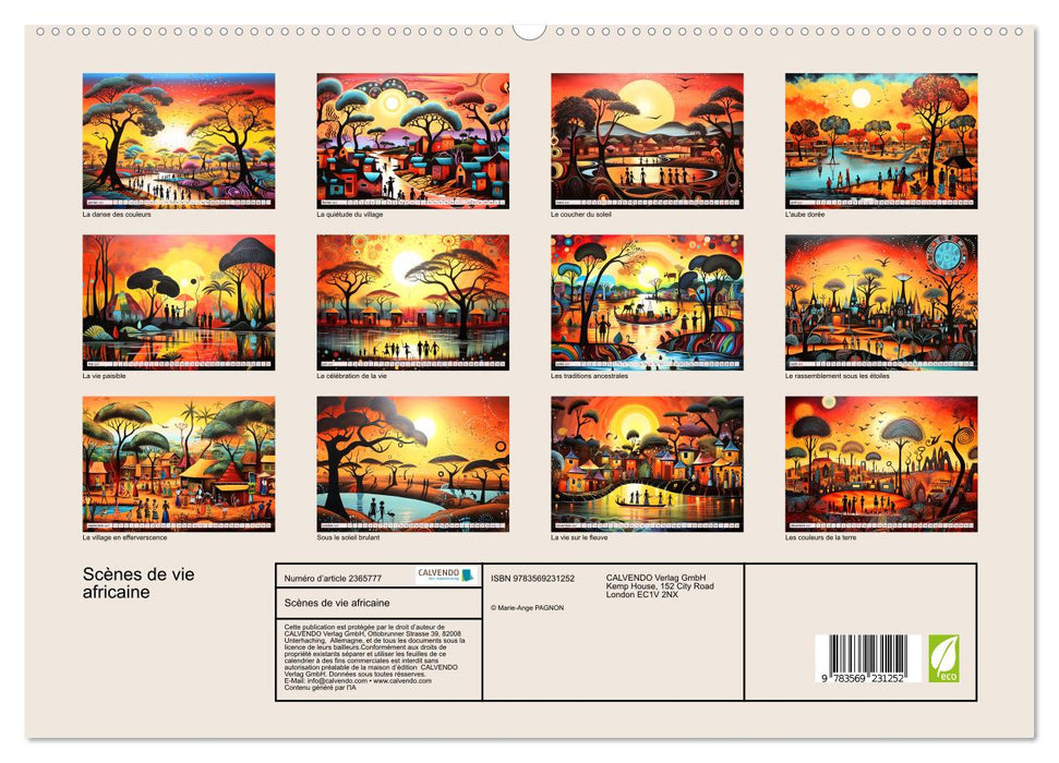 Scènes de vie africaine (CALVENDO Calendrier supérieur 2027)