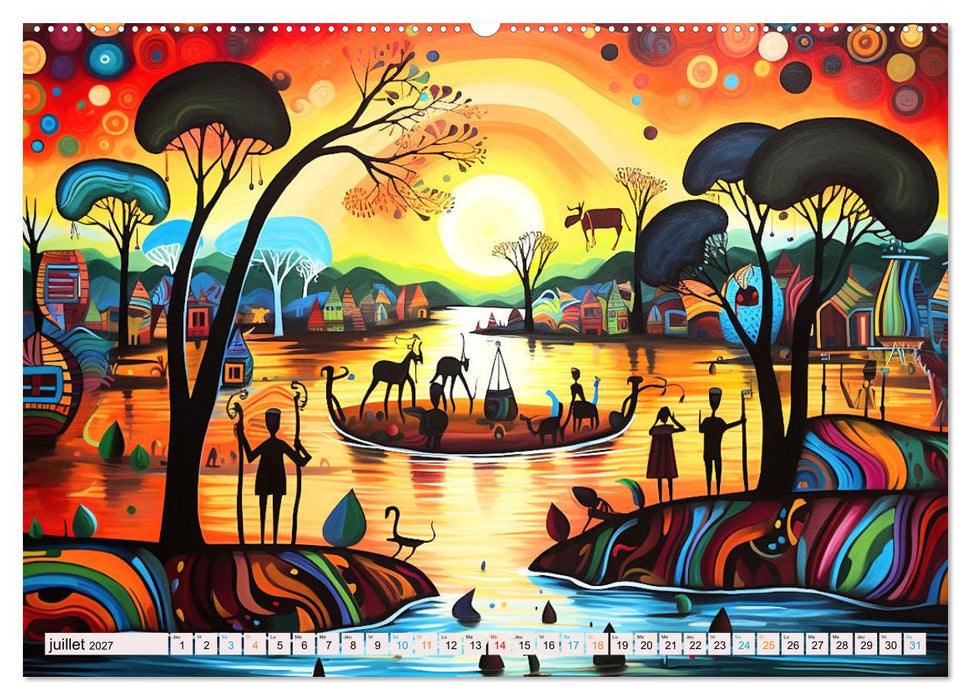 Scènes de vie africaine (CALVENDO Calendrier supérieur 2027)