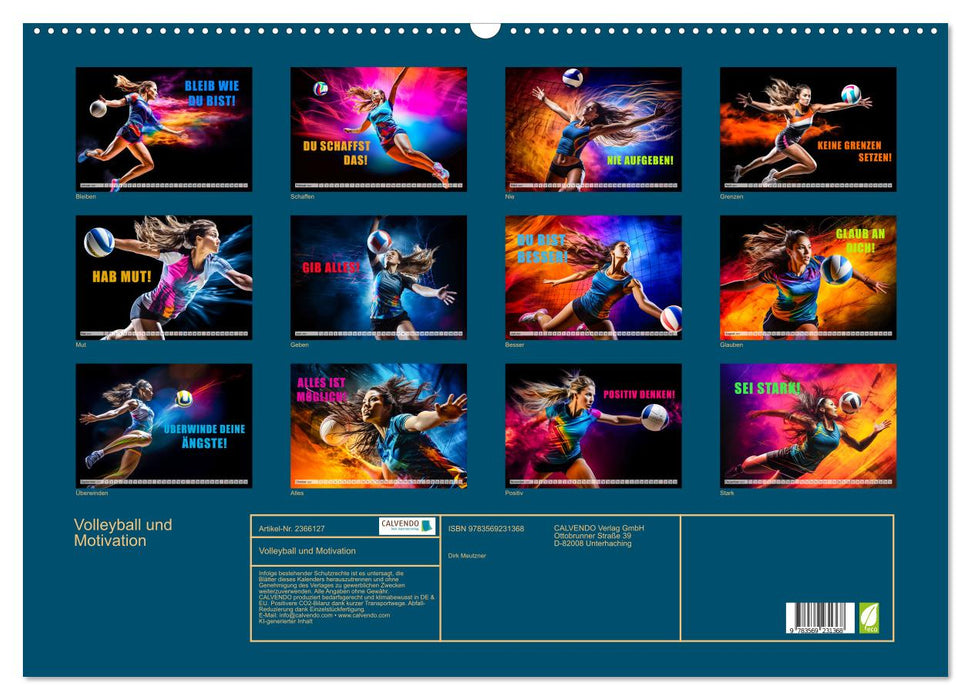 Volleyball und Motivation (CALVENDO Wandkalender 2027)