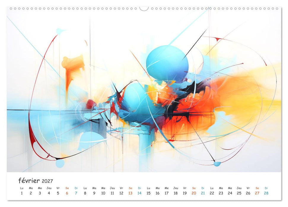 L'art abstrait en mouvement (CALVENDO Calendrier supérieur 2027)