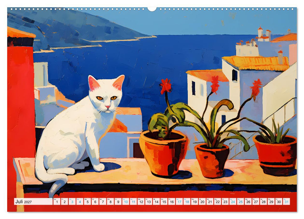 Kunstvolle Katzen (CALVENDO Premium Wandkalender 2027)