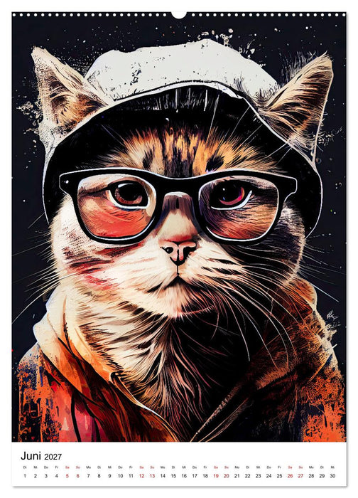 Hipster Katzen (CALVENDO Premium Wandkalender 2027)