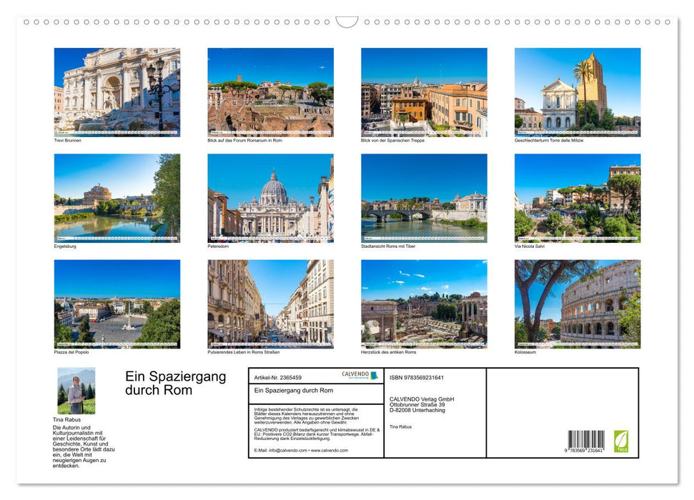 Ein Spaziergang durch Rom (CALVENDO Wandkalender 2027)
