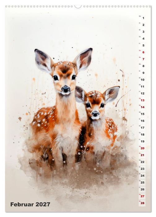 Niedliche Tierfamilien (CALVENDO Premium Wandkalender 2027)