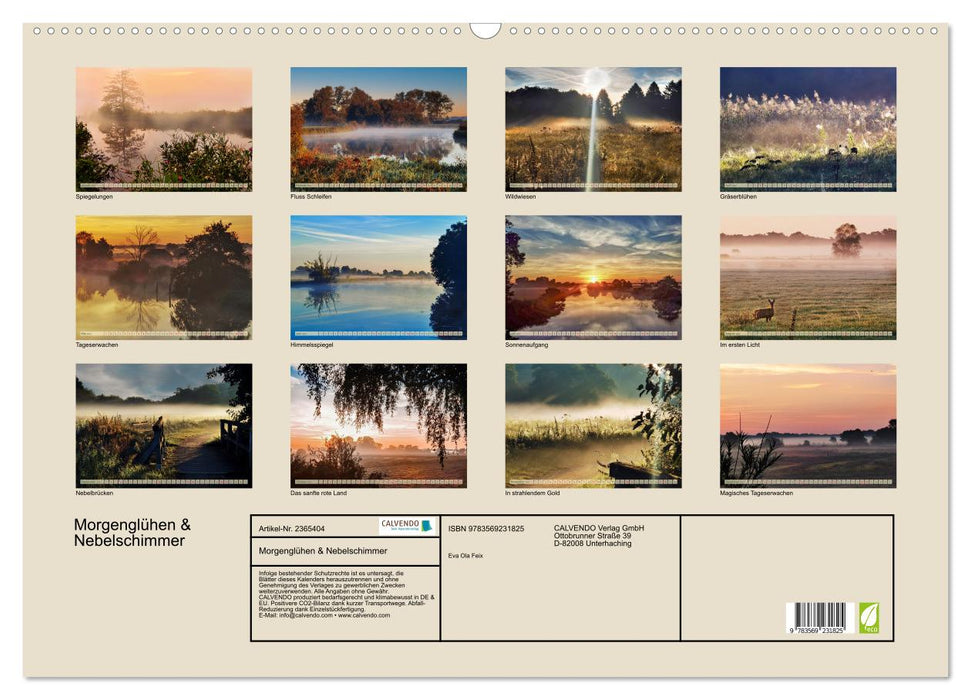 Morgenglühen & Nebelschimmer (CALVENDO Wandkalender 2027)