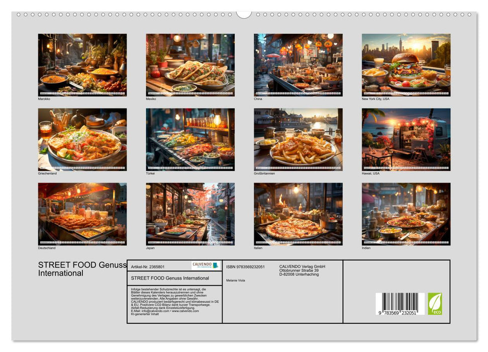 STREET FOOD Genuss International (CALVENDO Premium Wandkalender 2027)