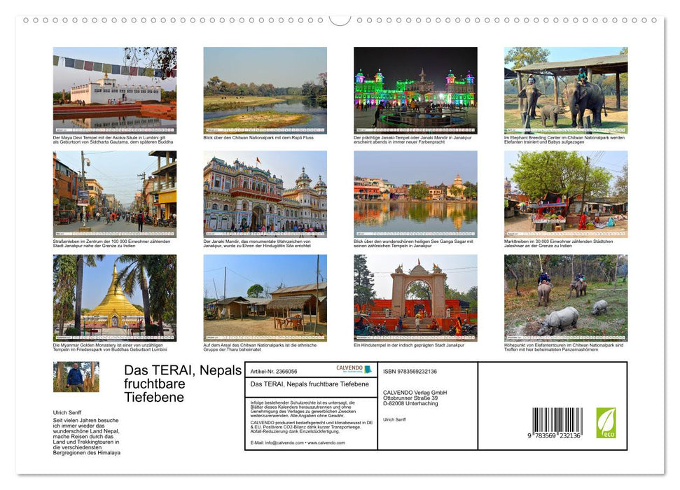 Das TERAI, Nepals fruchtbare Tiefebene (CALVENDO Premium Wandkalender 2027)