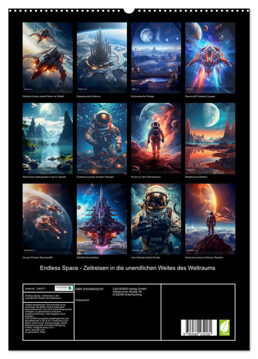 Endless Space - Zeitreisen in die unendlichen Weites des Weltraums (CALVENDO Premium Wandkalender 2027)