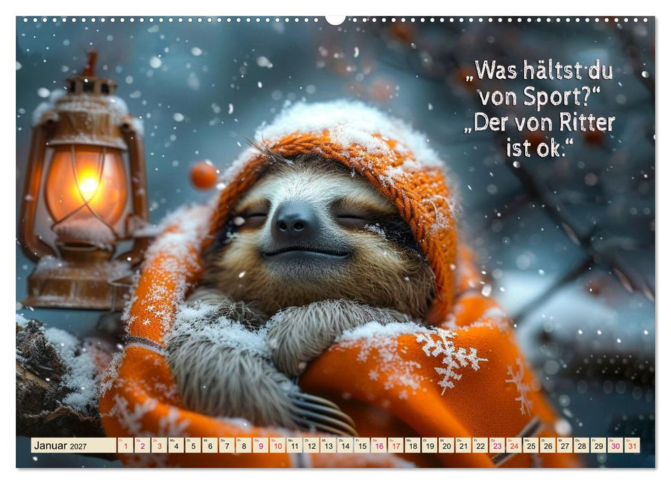 Faultier - Albtraum Sport (CALVENDO Wandkalender 2027)