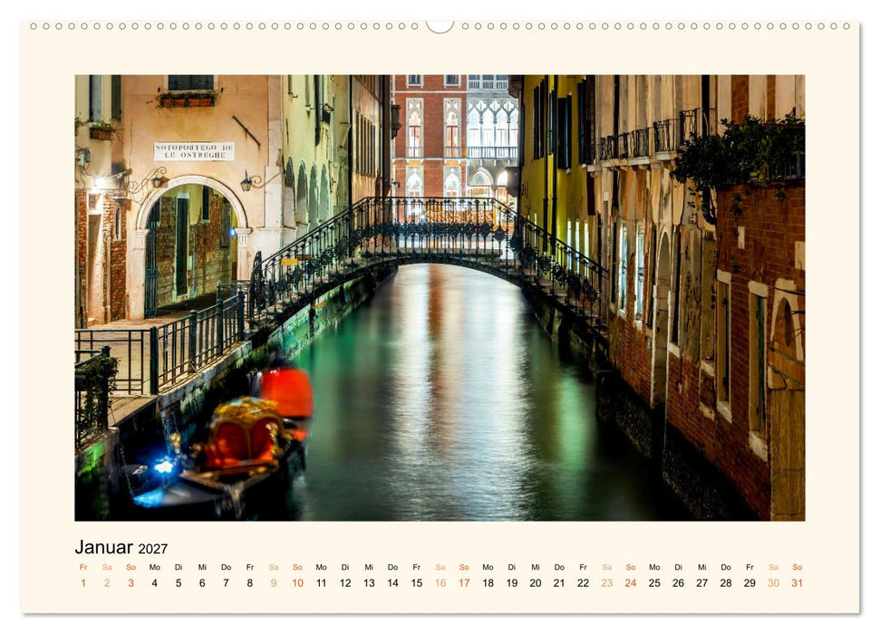 Venedig - Magie bei Nacht (CALVENDO Premium Wandkalender 2027)