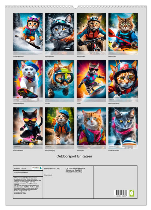 Outdoorsport für Katzen (CALVENDO Wandkalender 2027)