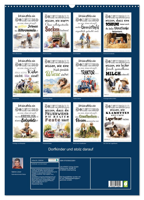Dorfkinder und stolz darauf (CALVENDO Wandkalender 2027)