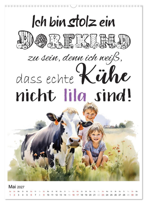 Dorfkinder und stolz darauf (CALVENDO Wandkalender 2027)