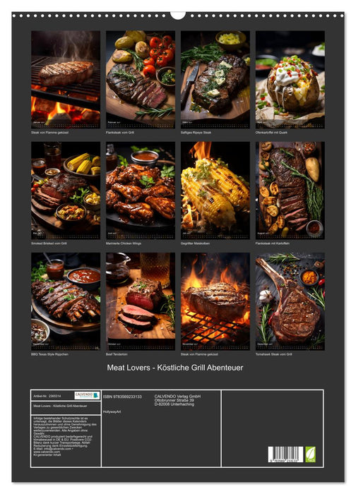 Meat Lovers - Köstliche Grill Abenteuer (CALVENDO Wandkalender 2027)