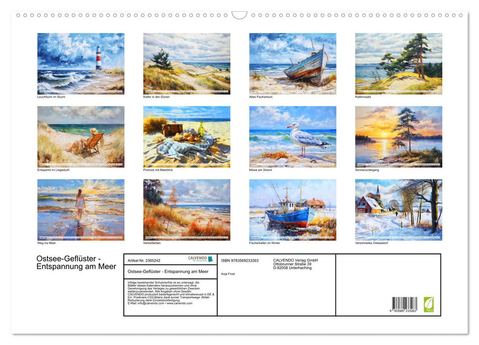 Ostsee-Geflüster - Entspannung am Meer (CALVENDO Wandkalender 2027)