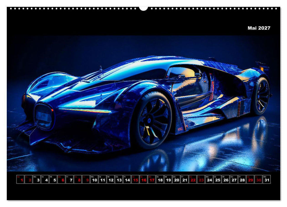 Surreale Cyber Cars (CALVENDO Wandkalender 2027)