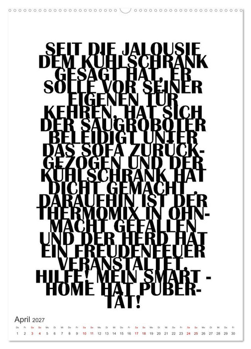 Und täglich grüßt die Hausarbeit (CALVENDO Premium Wandkalender 2027)