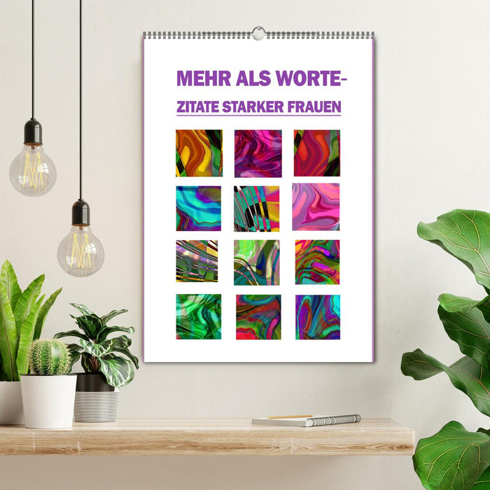 Mehr als Worte - Zitate starker Frauen (CALVENDO Wandkalender 2027)