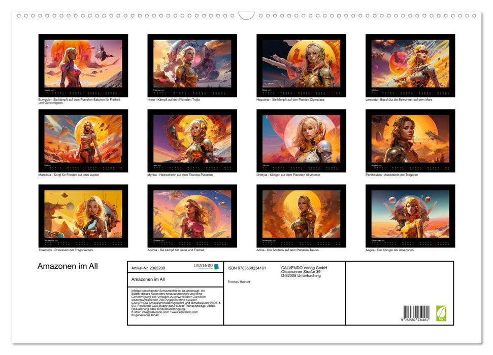 Amazonen im All (CALVENDO Wandkalender 2027)