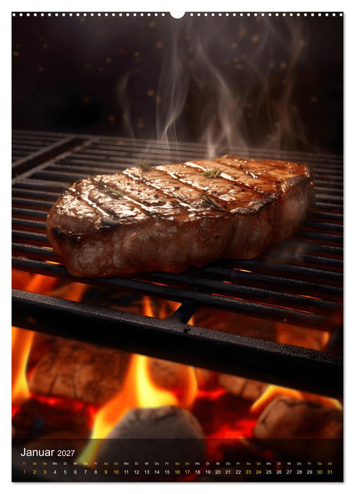 Meat Lovers - Köstliche Grill Abenteuer (CALVENDO Premium Wandkalender 2027)