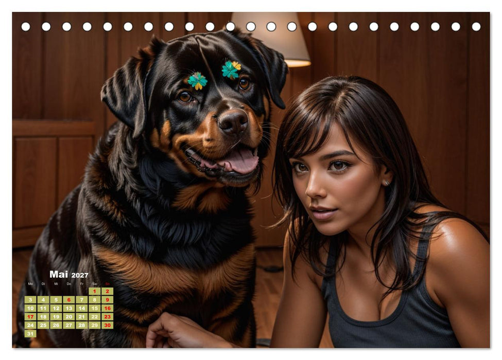 Majestätische Rottweiler: Ein Jahr voller Kraft und Loyalität (CALVENDO Wandkalender 2027)