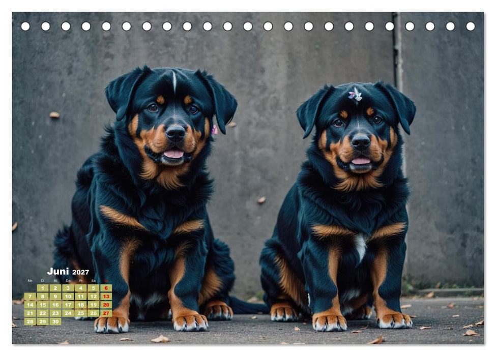 Majestätische Rottweiler: Ein Jahr voller Kraft und Loyalität (CALVENDO Wandkalender 2027)