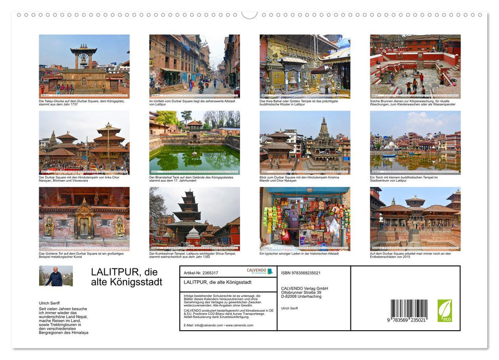 LALITPUR, die alte Königsstadt (CALVENDO Premium Wandkalender 2027)