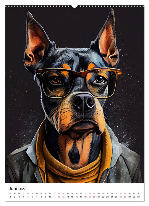 Hunde im Hipster Stil (CALVENDO Wandkalender 2027)
