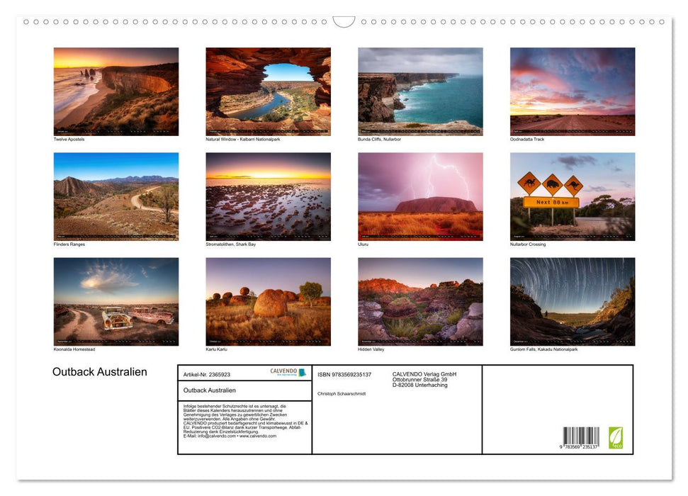 Outback Australien (CALVENDO Wandkalender 2027)