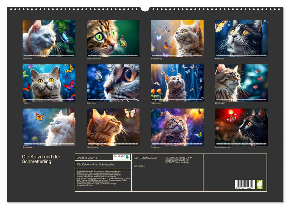 Die Katze und der Schmetterling (CALVENDO Wandkalender 2027)