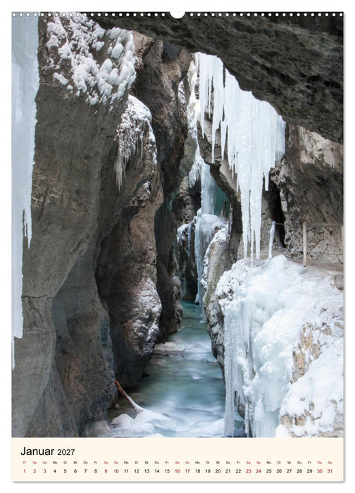 Partnachklamm (CALVENDO Premium Wandkalender 2027)